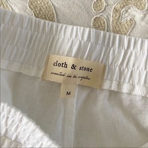 EUC Cloth & Stone Cropped Linen Jogger with Tie